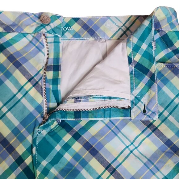 Croft & Barrow Skort Womens SIze 14 Blue Green Plaid Classic Fit Pockets Sports - Picture 2 of 7